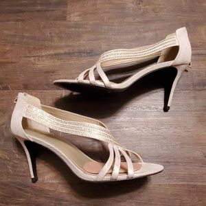 M by Marinelli Gold Heels
